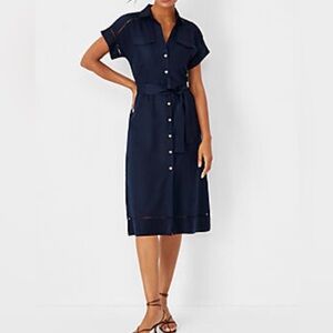 Ann Taylor Navy Shirt Dress